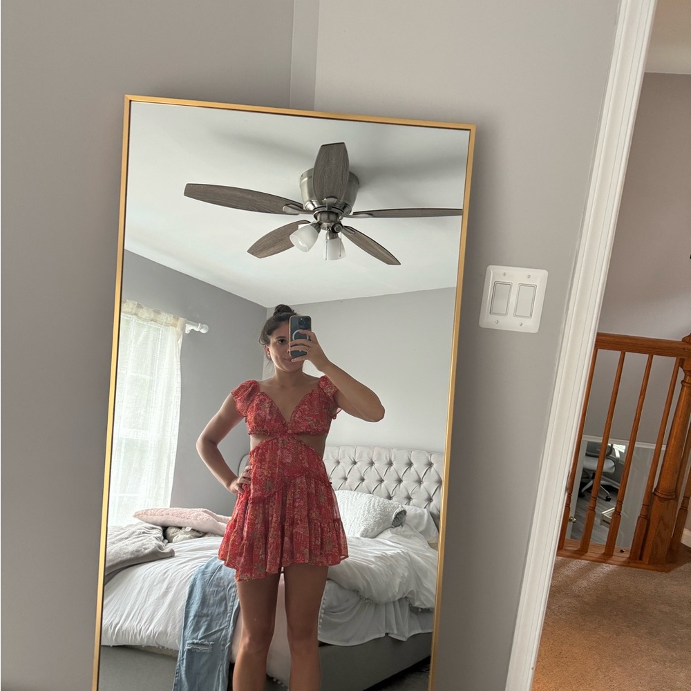Red Floral Dress